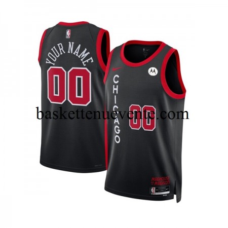 Maillot Basket Chicago Bulls Personnalisé Nike 2023-2024 City Edition Noir Swingman - Homme